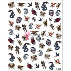 Stickere 3D cu modele deosebite pentru unghii Cod T325 model Sarpe